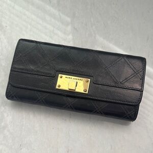 Vintage Marc Jacobs Black Quilted Leather Wallet
